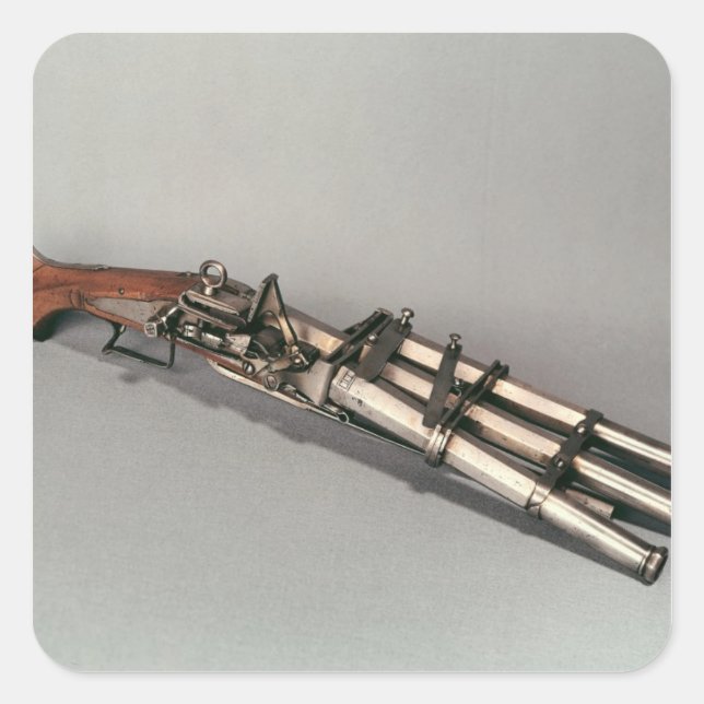 Dreifachpistole Quadratischer Aufkleber (Vorderseite)