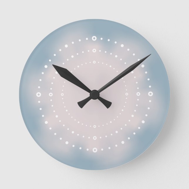 Dreifachzeichen Runde Wanduhr (Vorderseite)
