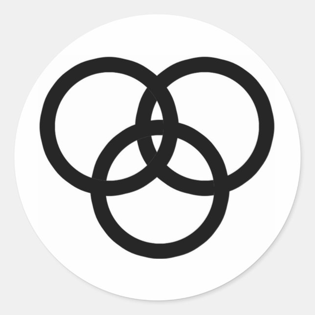 Dreifaltigkeit Runder Aufkleber (Vorderseite)