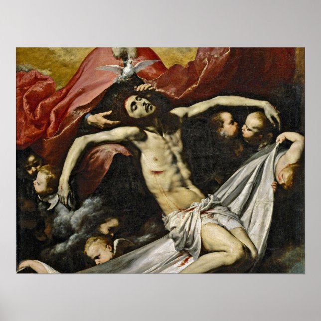 Dreifaltigkeit von Jusepe de Ribera Poster (Vorne)
