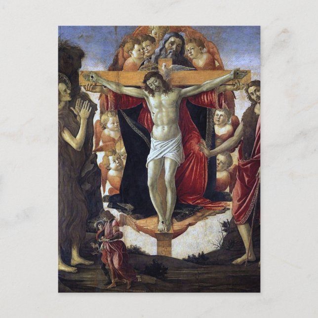 Dreifaltigkeit von Sandro Botticelli Postkarte (Vorderseite)