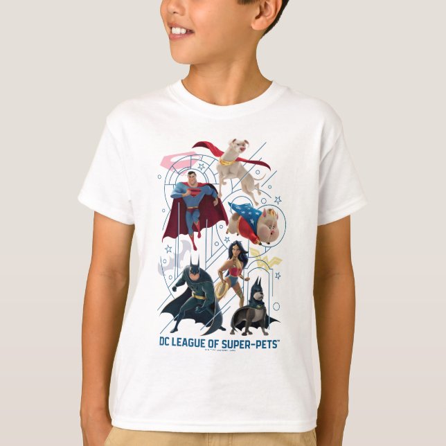 Dreifaltigkeitshelden und Super-Pets T-Shirt (Vorderseite)