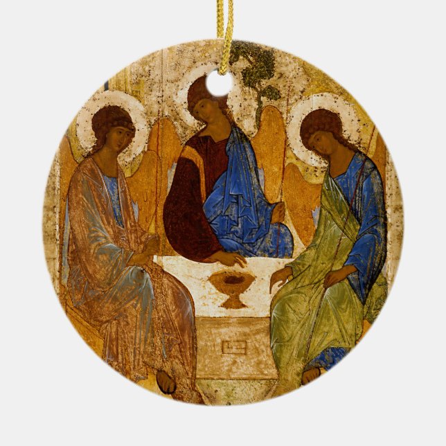 Dreifaltigkeitsikon Rublev Byzantinisch-katholisch Keramikornament (Vorne)