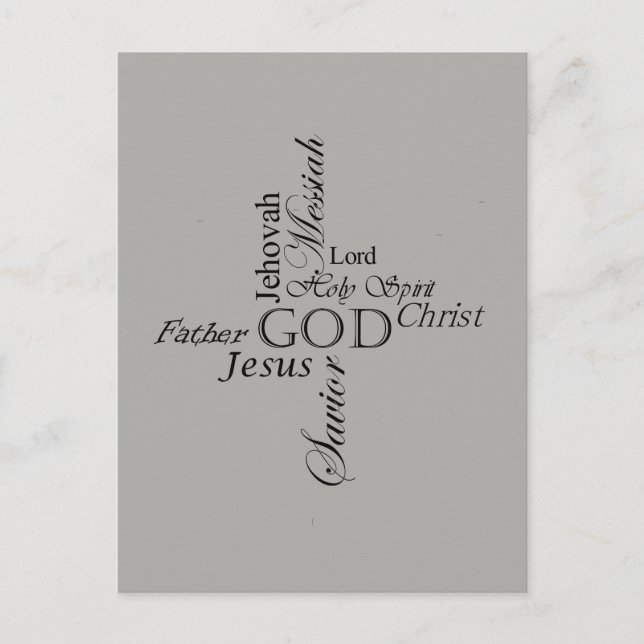 Dreifaltigkeitsnamen Postkarte (Vorderseite)