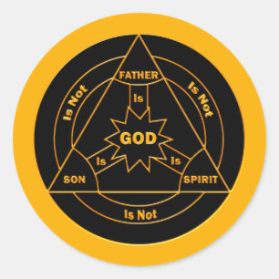 Dreifaltigkeitsschild Runder Aufkleber