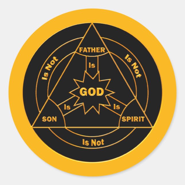 Dreifaltigkeitsschild Runder Aufkleber (Vorderseite)