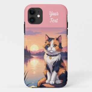 Dreifarbenkatze am See Case-Mate iPhone Hülle