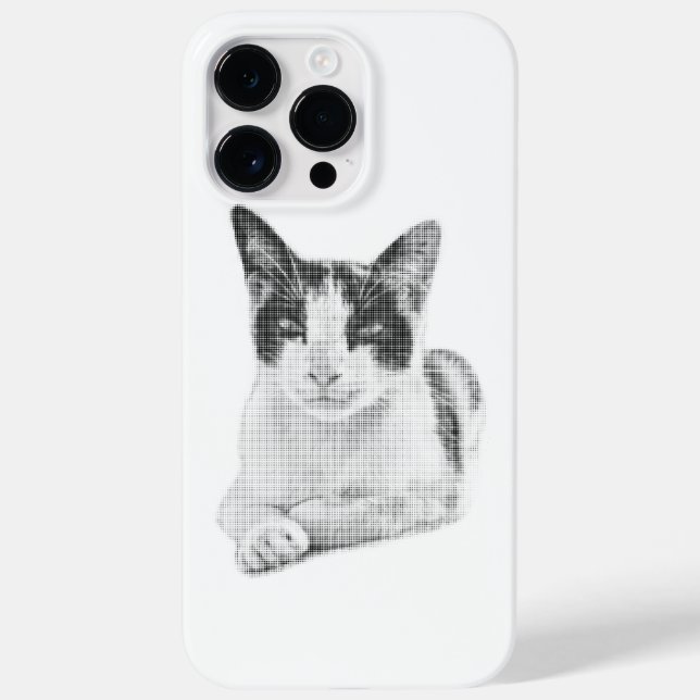 Dreifarbenkatze Halftone Case-Mate iPhone Hülle (Rückseite)