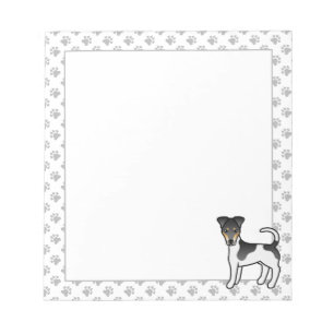 Dreifarbig glatter Fox Terrier Süßer Cartoon-Hund Notizblock