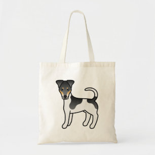 Dreifarbig glatter Fox Terrier Süßer Cartoon-Hund Tragetasche