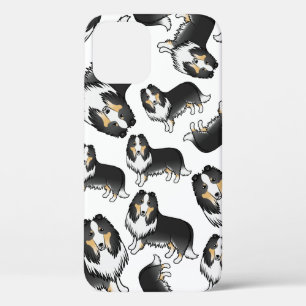 Dreifarbig Rough Collie Süßes Cartoon-Hund-Muster Case-Mate iPhone Hülle