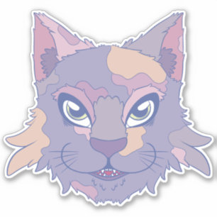 Dreifarbige Katze Aufkleber