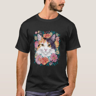 Dreifarbige Katzenblume T-Shirt
