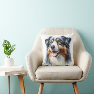 Dreifarbiger Australian Shepherd Hund Kissen