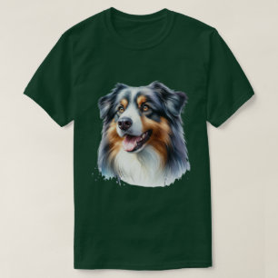 Dreifarbiger Australian Shepherd Hund T-Shirt
