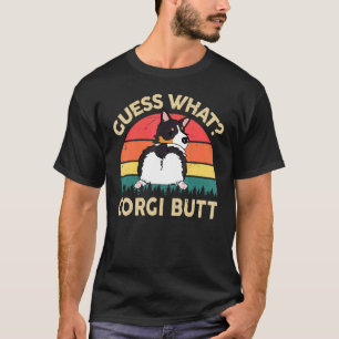 Dreifarbiger Corgi Errate Was Corgi Hintern Schwar T-Shirt