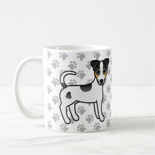 Dreifarbiger glatthaariger Parson-Russell-Terrier- Kaffeetasse