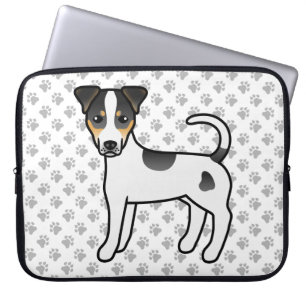 Dreifarbiger glatthaariger Parson-Russell-Terrier- Laptopschutzhülle