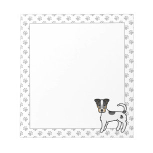 Dreifarbiger rauhaariger Parson-Russell-Terrier-Hu Notizblock
