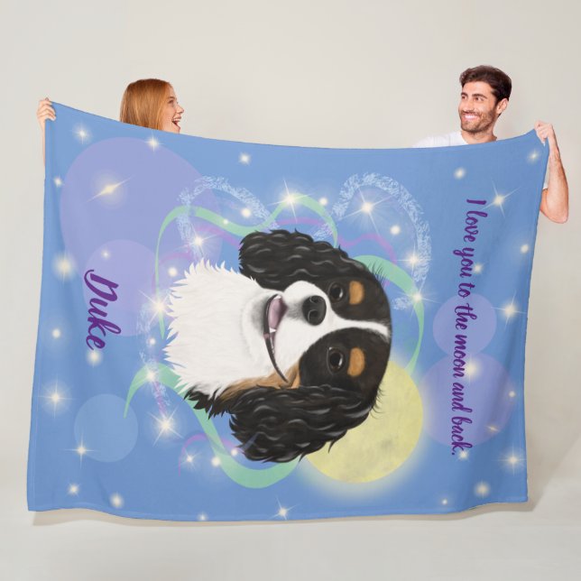 Dreifarbiges Cavalier-Design  Fleecedecke (Beispiel)