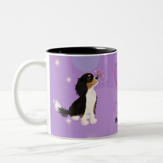 Dreifarbiges Cavalier-Design     Zweifarbige Tasse (Links)