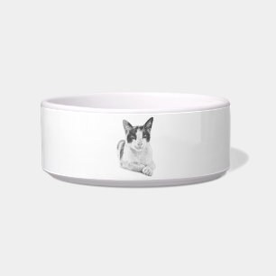 Dreifarbiges Katze Minimal Halftone Napf