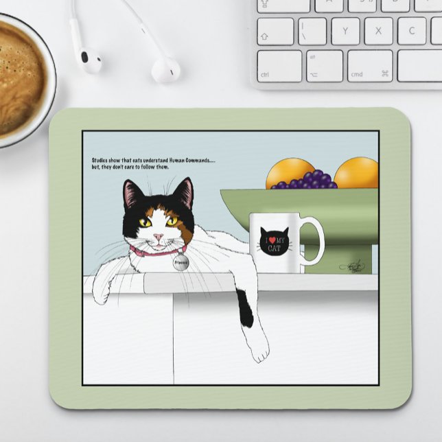 Dreifarbiges Katzengesicht Katzenküche Mousepad (Von Creator hochgeladen)