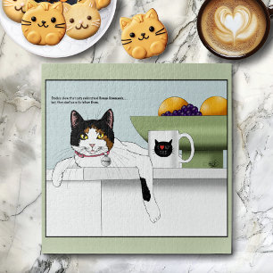 Dreifarbiges Katzengesicht Katzenküche Puzzle