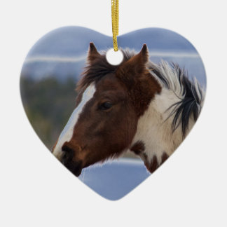 Dreifarbiges Pferd Keramikornament