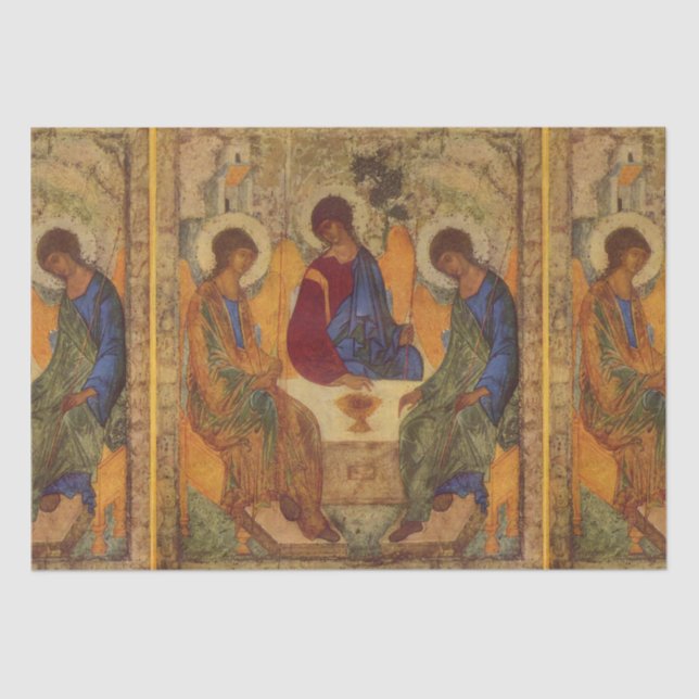 Dreiheits-Engel bei Mamre Seidenpapier (Vorderseite)