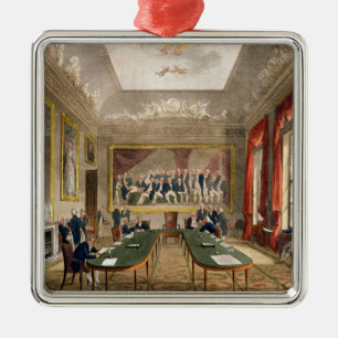 Dreiheits-Haus Silbernes Ornament