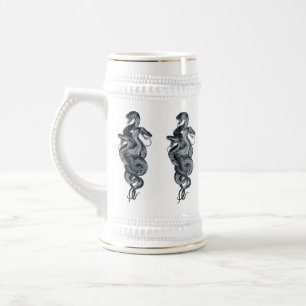 Dreiköpfiges Schlangenmeisterwerk Bierglas