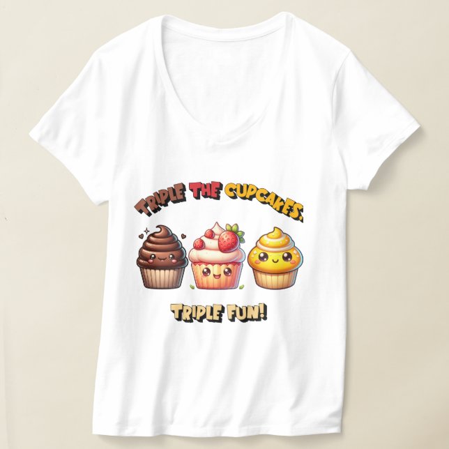 Dreimal die Cupcakes, Triple Fun! T-Shirt (Ablage )