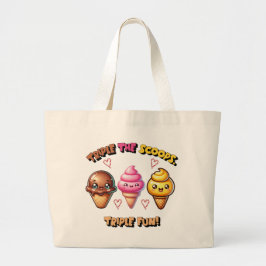 Dreimal die Scoops, Triple Fun! Jumbo Stoffbeutel