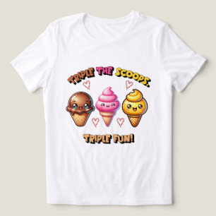 Dreimal die Scoops, Triple Fun! Tri-Blend Shirt