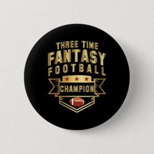 Dreimal Fantasy Football Champion Champ 3 Mal Button