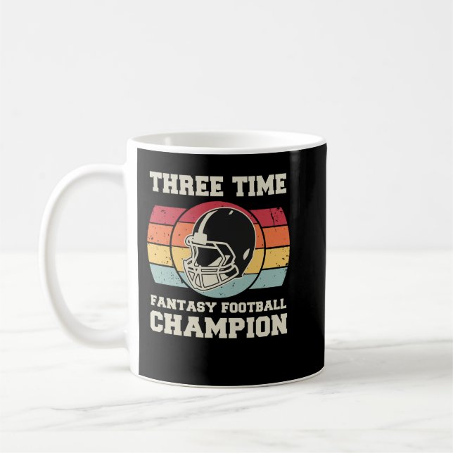Dreimal Fantasy Football Champion Kaffeetasse (Links)