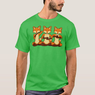 Dreimal Fox bei Reiki T-Shirt