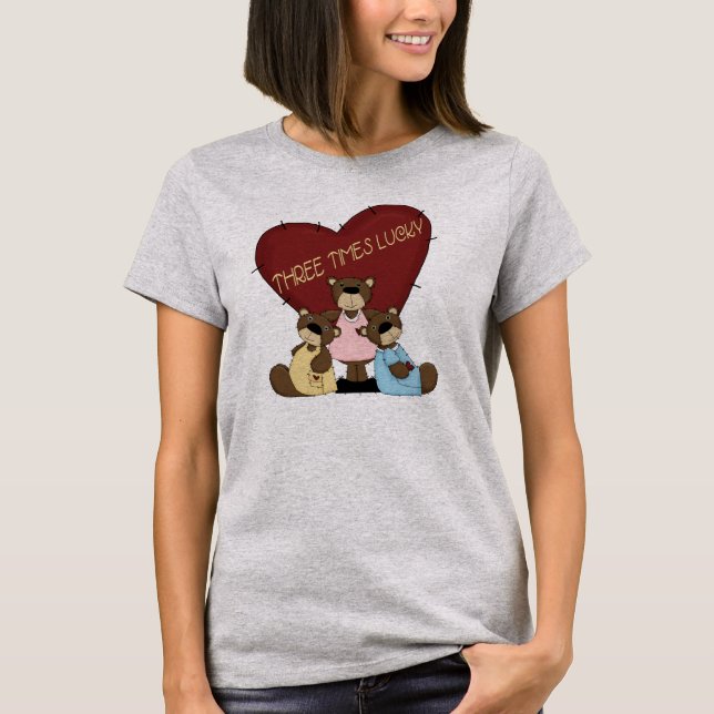 Dreimal glücklich T-Shirt (Vorderseite)