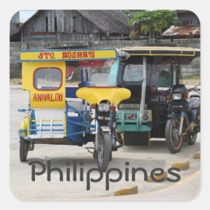 dreimal quadratischer aufkleber