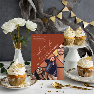 Dreimal Spaß | Moderner Geburtstag für drei Person Einladung