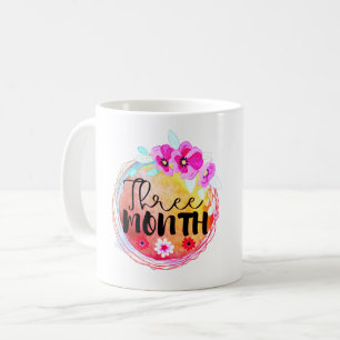 Dreimonatiges Blumenbester Meilenstein Kaffeetasse