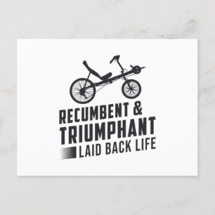 Dreirad Liegerad & Triumphierend Vintage Retro Postkarte