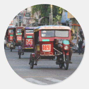 Dreiräder Runder Aufkleber