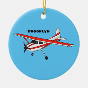 Dreiradflugzeug-Cartoon Keramik Ornament