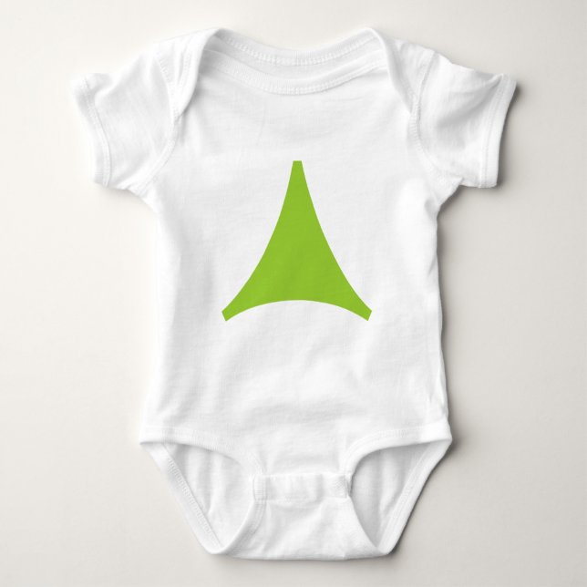 Dreiseitiger Pfeil Baby Strampler (Vorderseite)