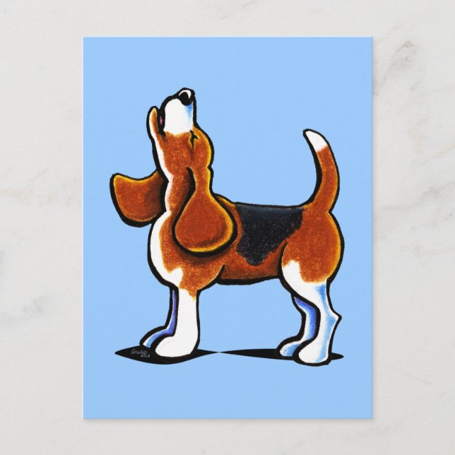 Dreisfarben-Beagle-Bucht Postkarte (Vorderseite)