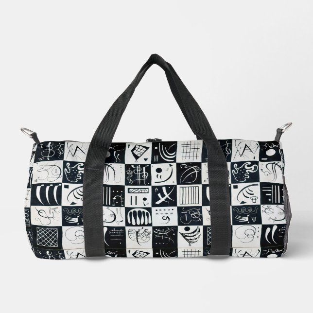 Dreißig, biomorphe Abstraktion - Kandinsky Duffle Bag (Vorderseite)