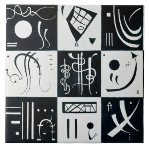 Dreißig, biomorphe Abstraktion - Kandinsky Fliese