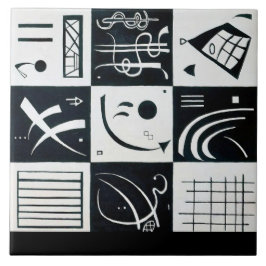 Dreißig, biomorphe Abstraktion - Kandinsky Fliese